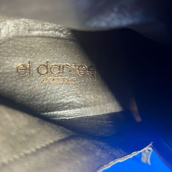 El Dantes Metallic Suede stiletto Boots Booties 6.5 Platforms - Picture 12 of 16